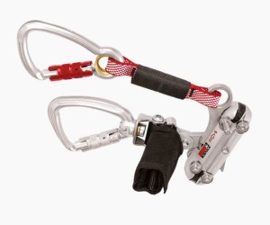 Wózek asekuracyjny do pionowego systemu szynowo-drabinowego Bornack RAILSTOP RS S06