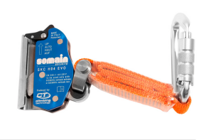 Wózek asekuracyny do pionowego systemu linowego Somain Securifil SKC H04 EVO2